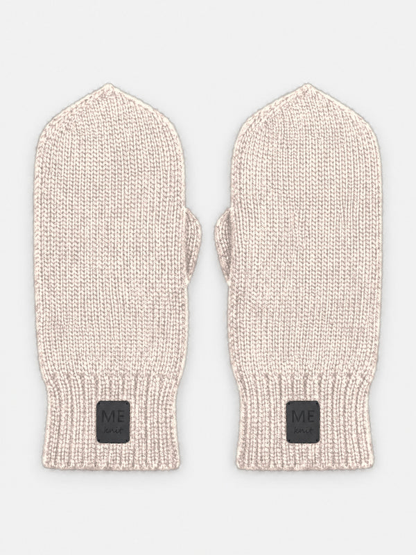 Merino Mittens, beige – warm merino wool mittens