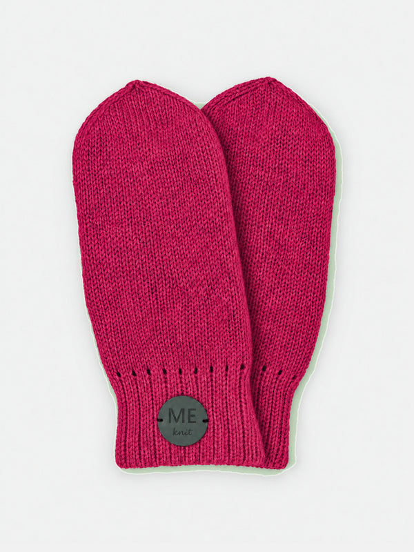 Merino Mittens, fuchsia – warm merino wool mittens