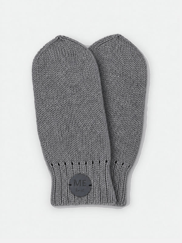 Merino Mittens, grey – warm merino wool mittens