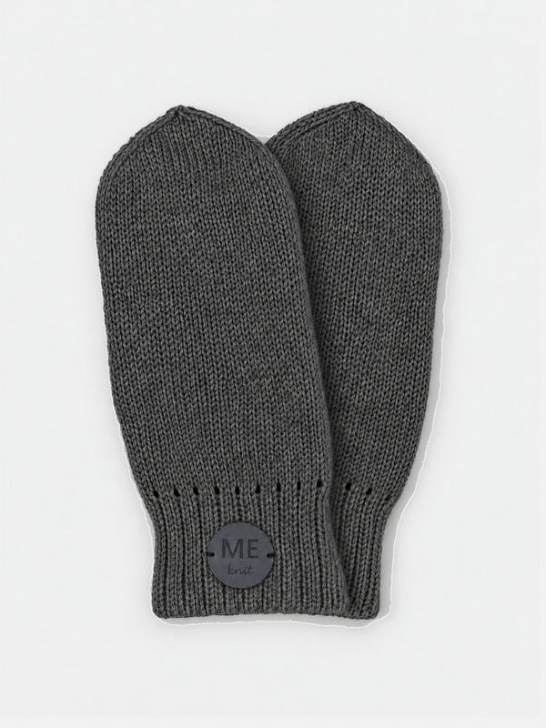 Merino Mittens, dark grey – warm merino wool mittens
