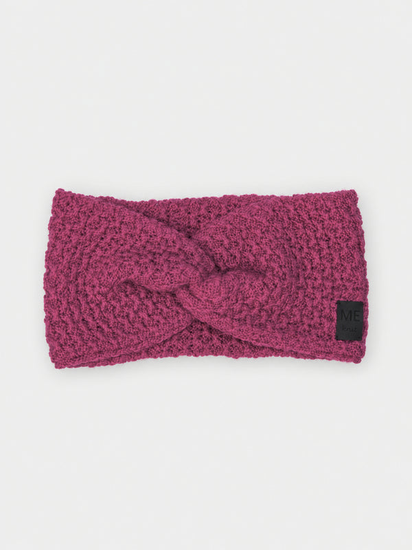 Tuck peapael, fuksia – pitsilise mustriga meriinovillane peapael