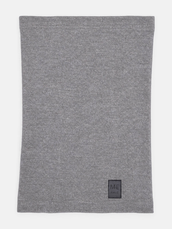 Thin Merino Neck Warmer, light grey – smooth merino wool jersey neck warmer