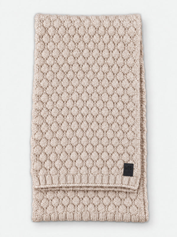 Mummu Scarf, beige – warm merino wool scarf