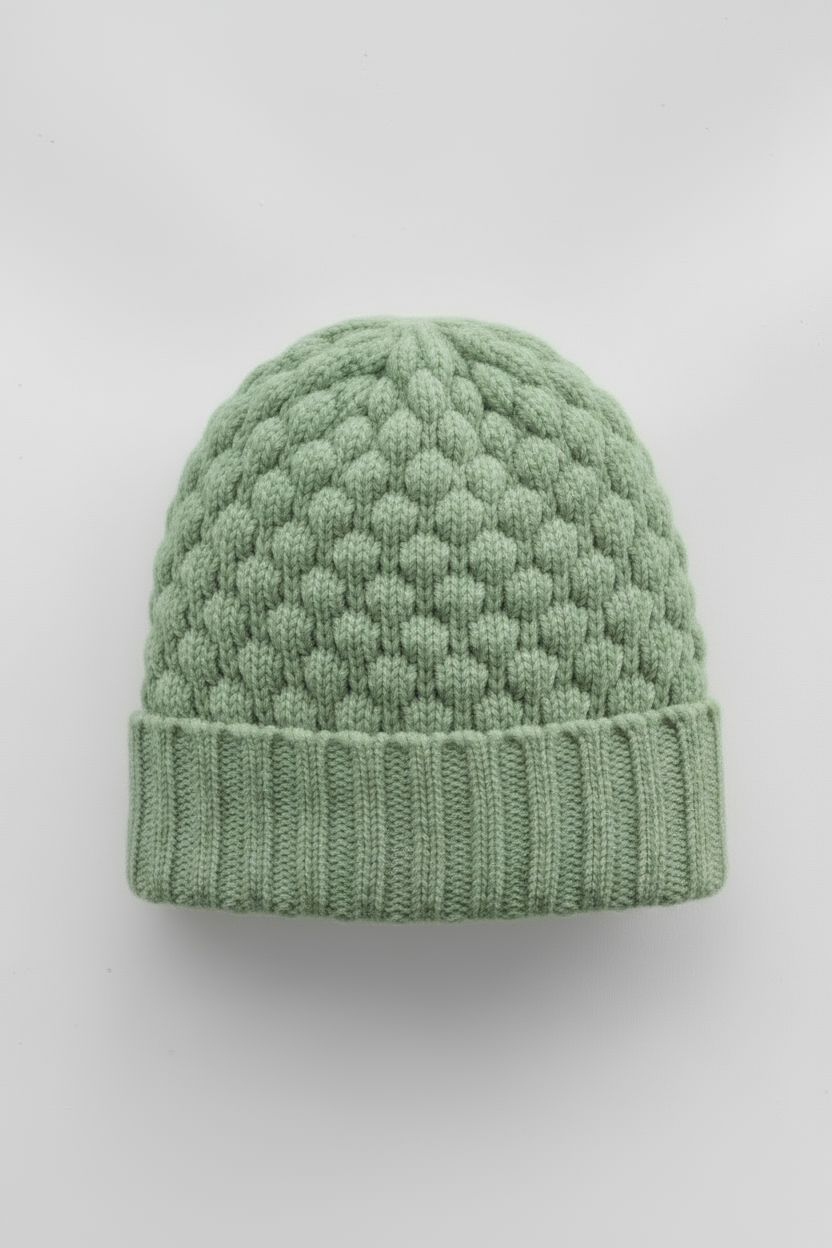 Almost 2D Green Beanie