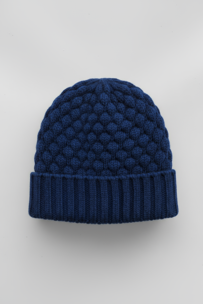 Deep Blue Beanie - Same Size