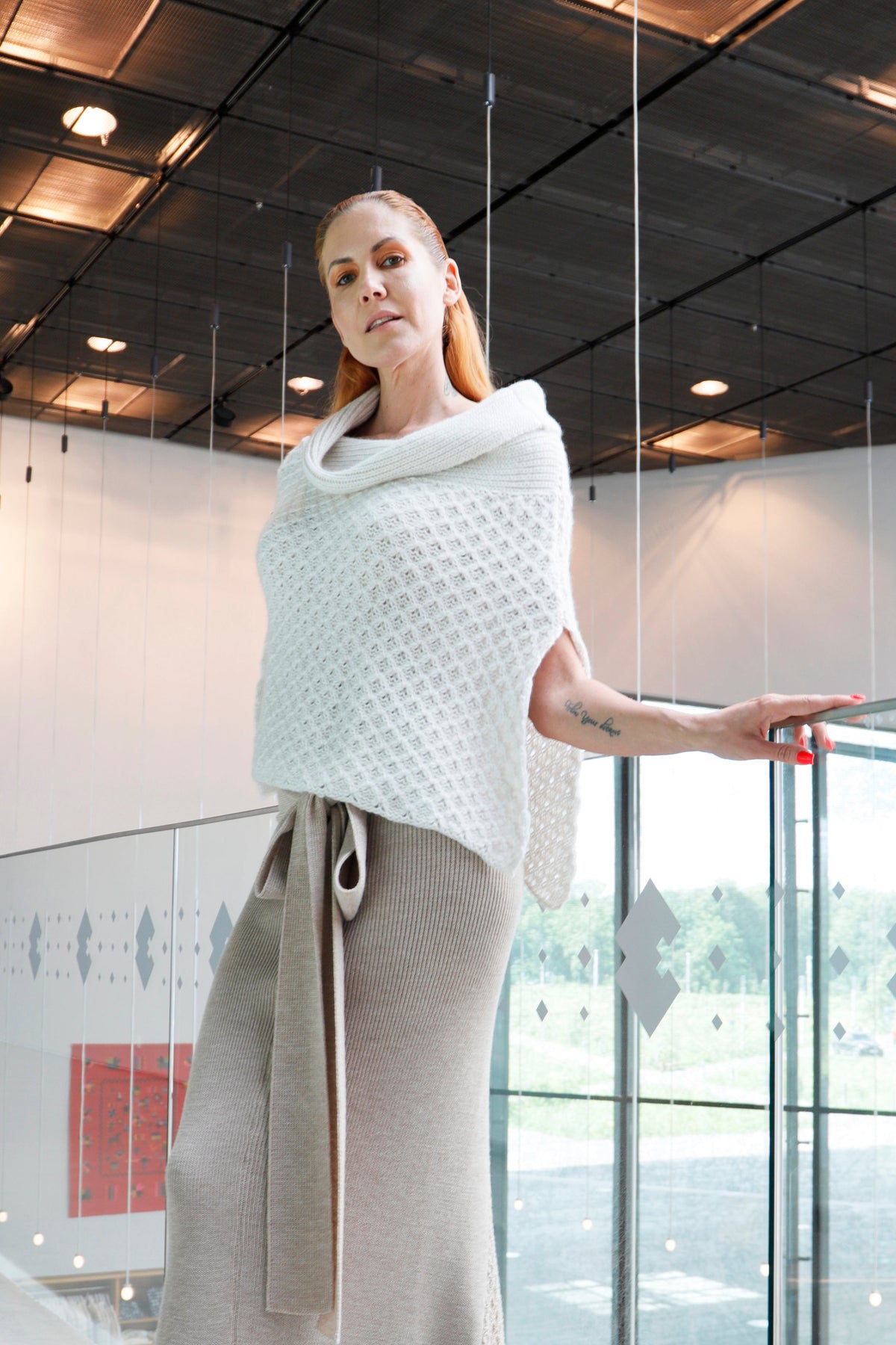 Emma poncho – lai ja pehme meriino-puuvillane poncho