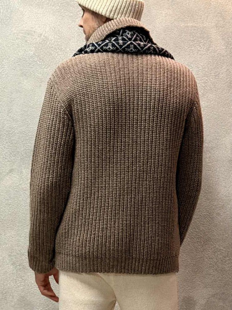 Frode Jumper – high-collar merino wool jumper with buttons