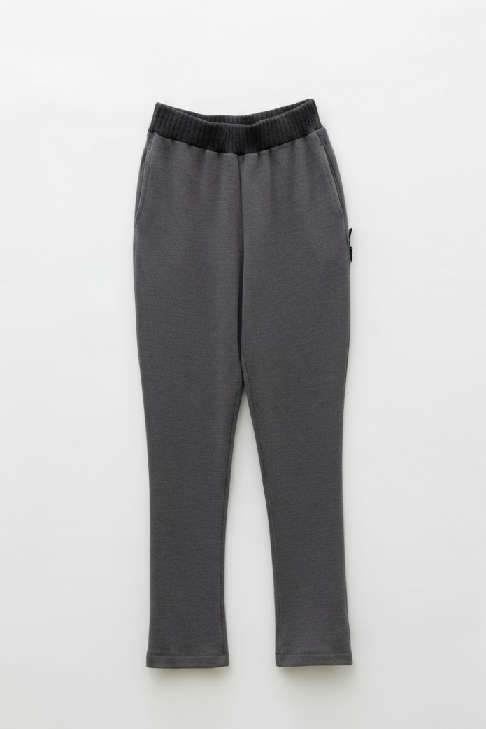 Gray pants with off-white gray background