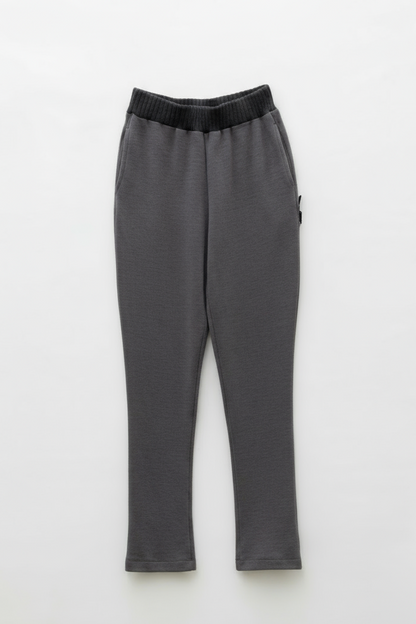 Gray pants with off-white gray background