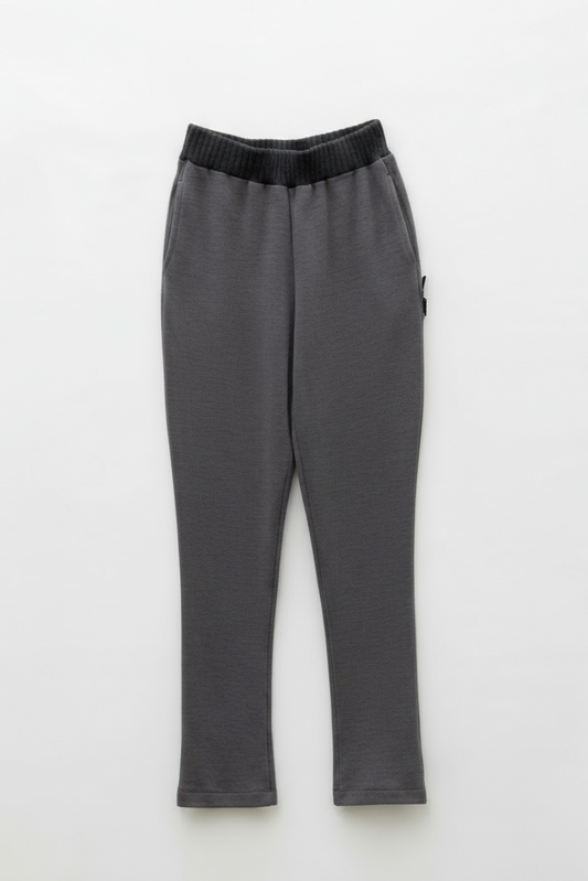 Gray pants with off-white gray background
