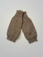 Knitted fingerless gloves zoomed out for cropping