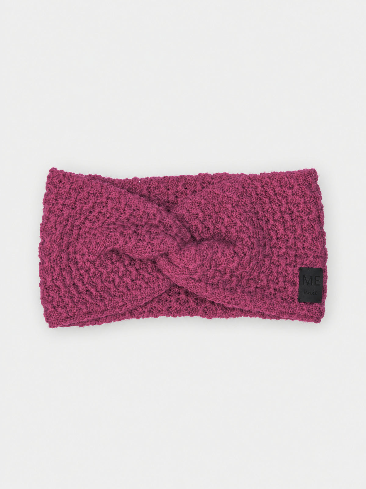 Tuck peapael, fuksia – pitsilise mustriga meriinovillane peapael