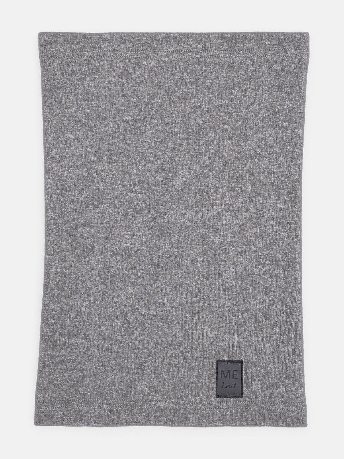 Thin Merino Neck Warmer, light grey – smooth merino wool jersey neck warmer