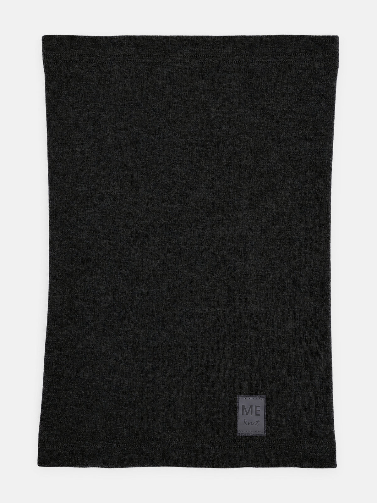 Thin Merino Neck Warmer, black – smooth merino wool jersey neck warmer