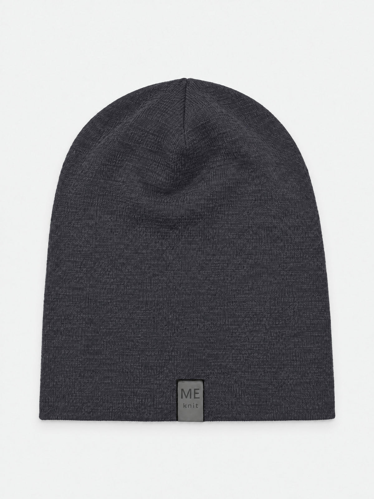 Thin Merino Beanie, grey – smooth merino wool jersey beanie