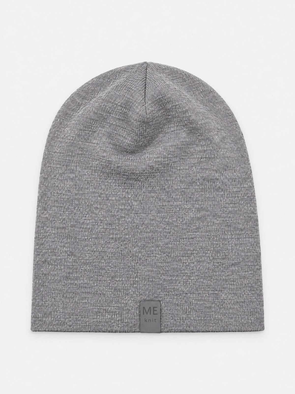Thin Merino Beanie, light grey – smooth merino wool jersey beanie