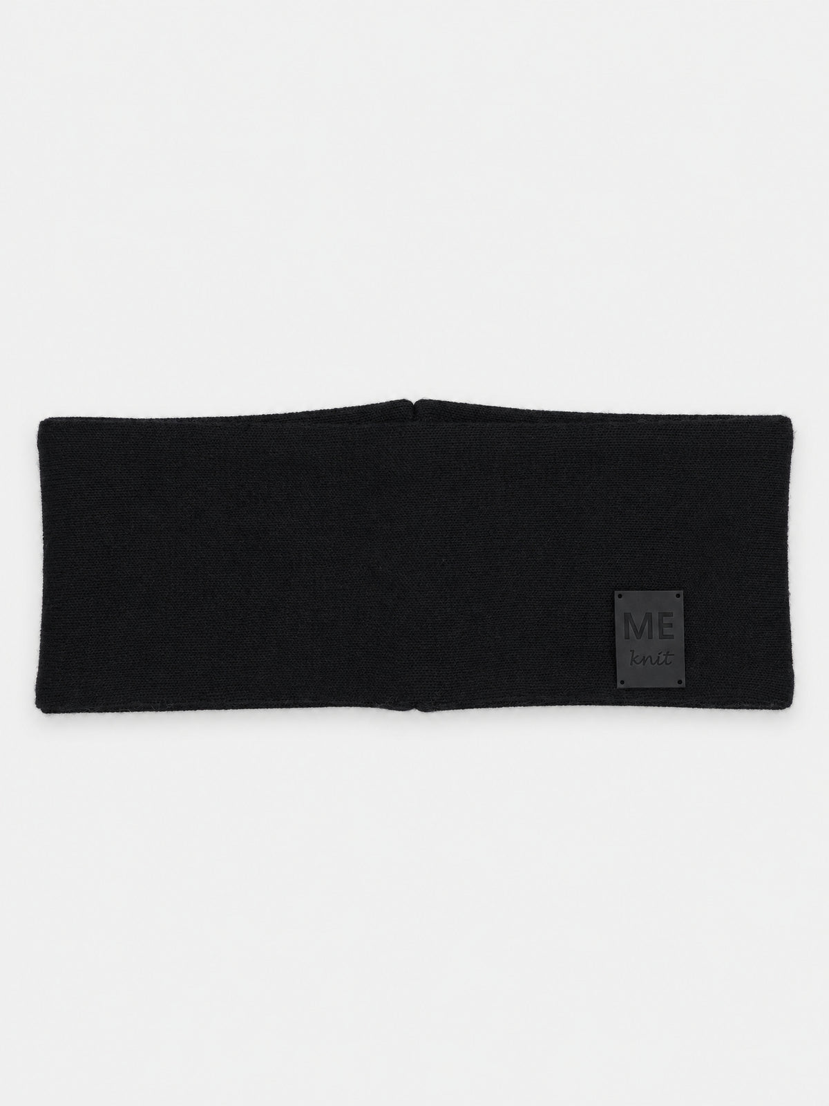 Thin Merino Headband, black – smooth merino wool jersey headband
