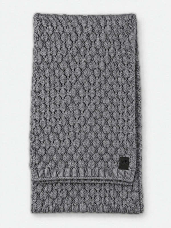Mummu Scarf, grey – warm merino wool scarf