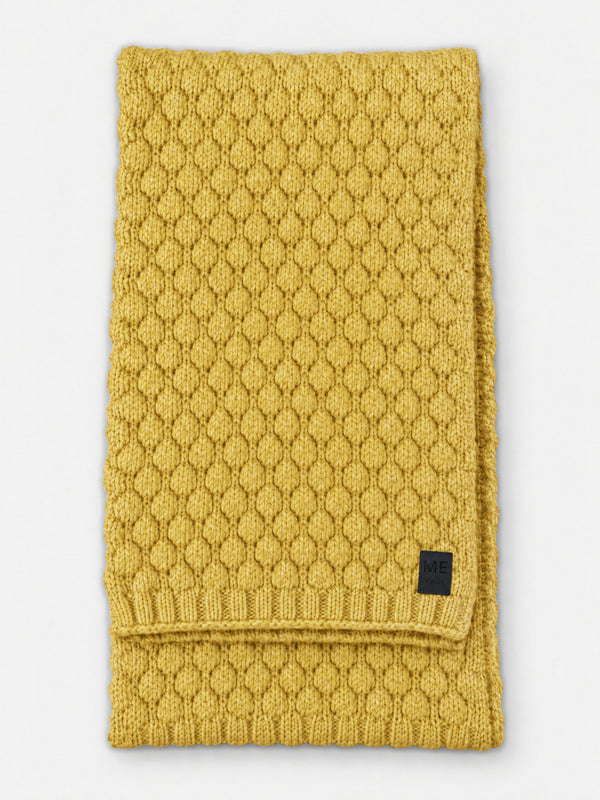 Mummu Scarf, yellow – warm merino wool scarf