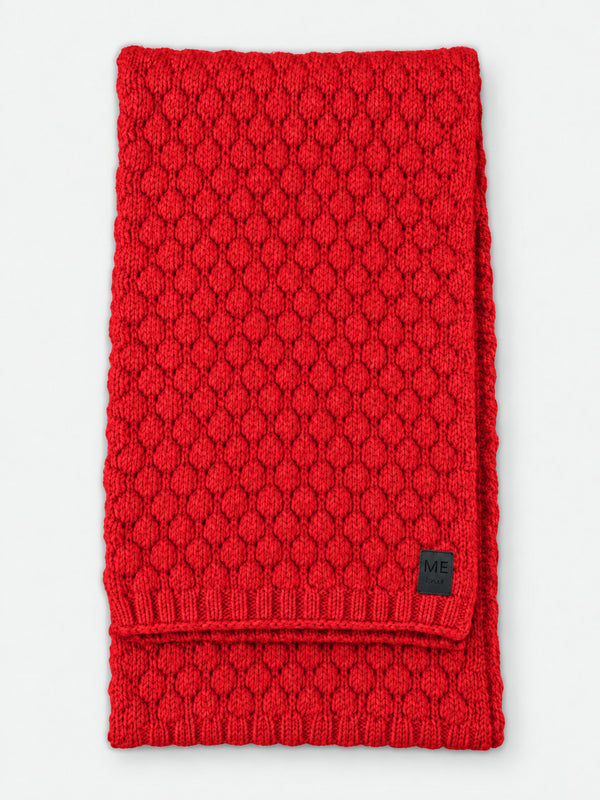 Mummu Scarf, red – warm merino wool scarf