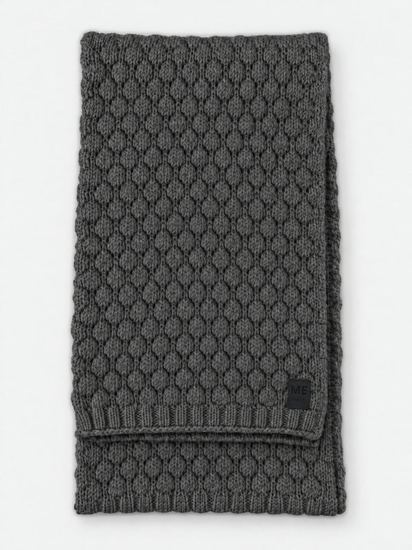 Mummu Scarf, dark grey – warm merino wool scarf
