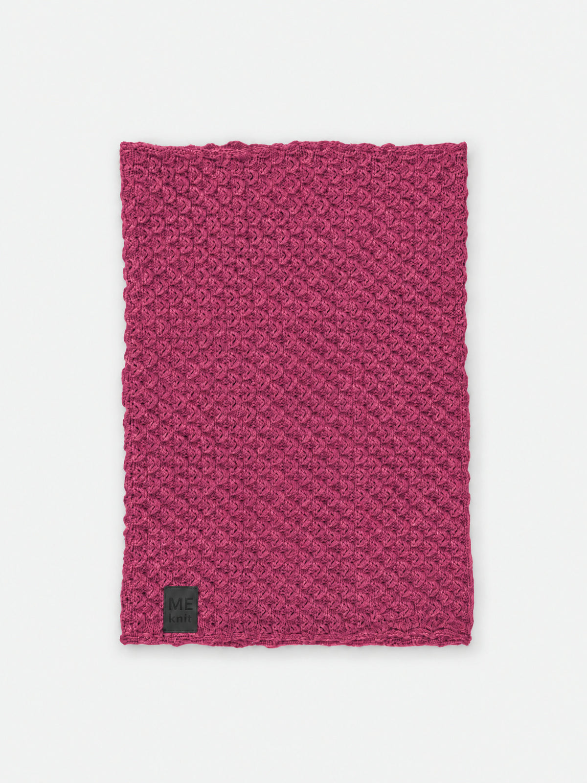 Tuck kaelus, fuksia – pitsilise mustriga meriinovillane kaelus